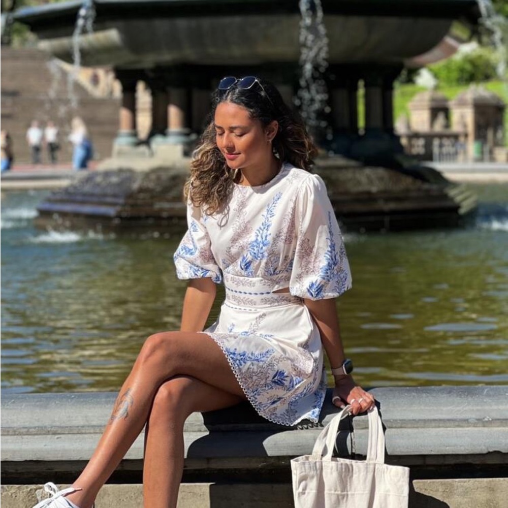 White Floral Dress